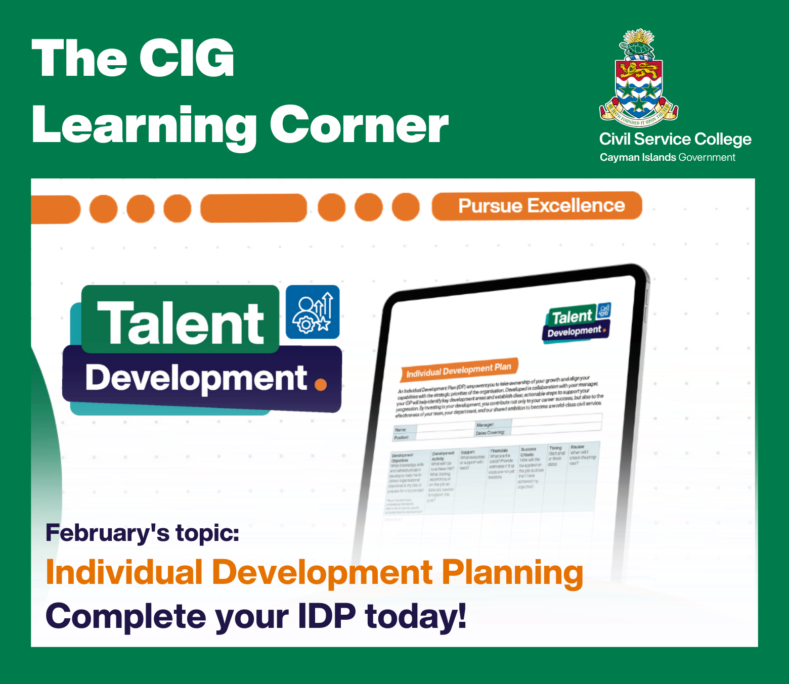 In this month’s Learning Corner blog, Alisha Tugman, Learning and Development Officer II, Portfolio of the Civil Service, highlights the importance of why intentional learning and individual development planning matter for every civil servant